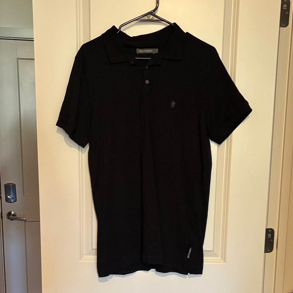 French Connection Men's Black Polo Shirt